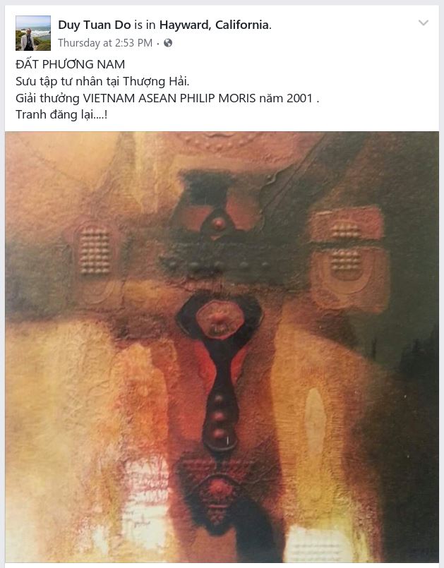 Họa sĩ Đỗ Duy Tuấn - giải thưởng VIETNAM ASEAN PHILIP MORIS năm 2001