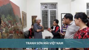 Hinh ảnh; tranh sơn mài Việt Nam - Nguồn internet