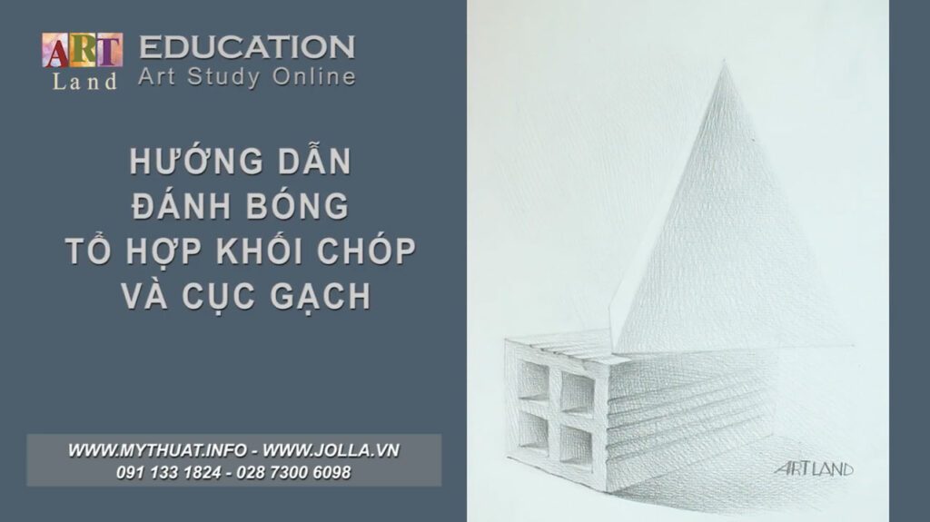 Hướng dẫn vẽ tổ hợp khối cục gạch và khối chóp