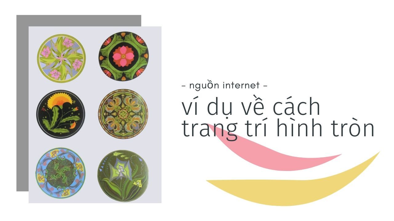 ví dụ về cách trang trí hình tròn