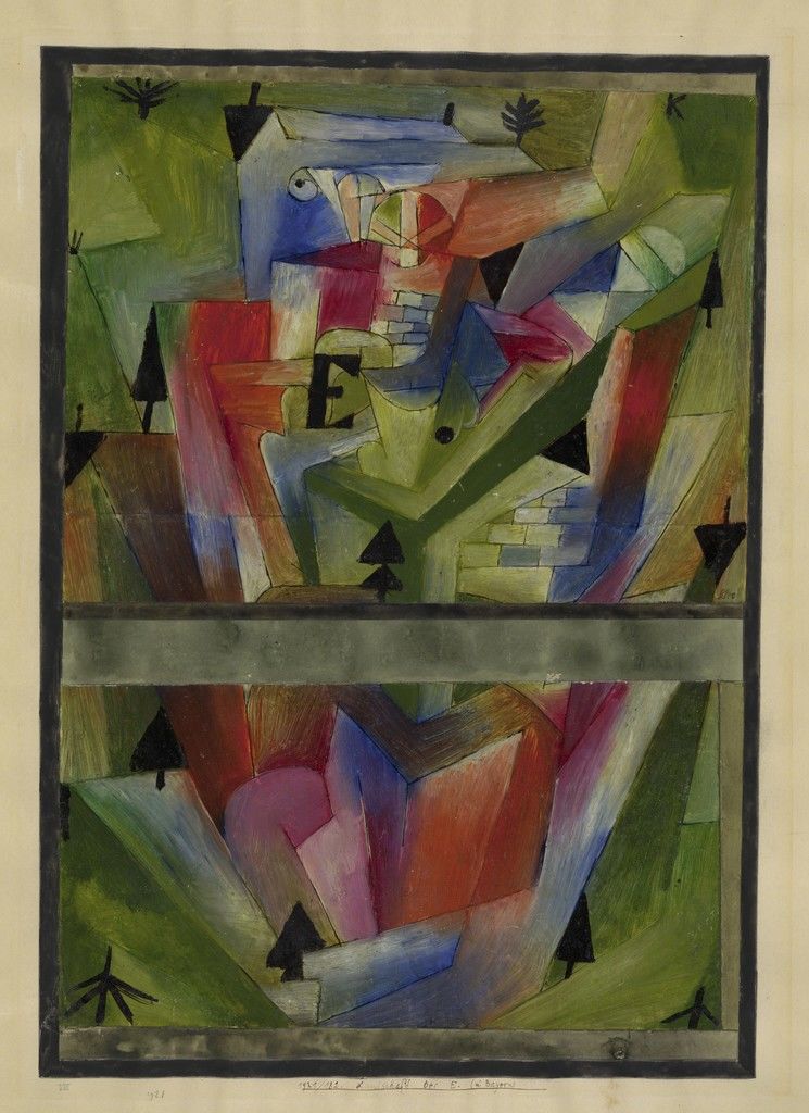 Paysage près de E. (en Bavière), 1921 Paul Klee- L'ironie à l'oeuvre at Centre Pompidou, Paris