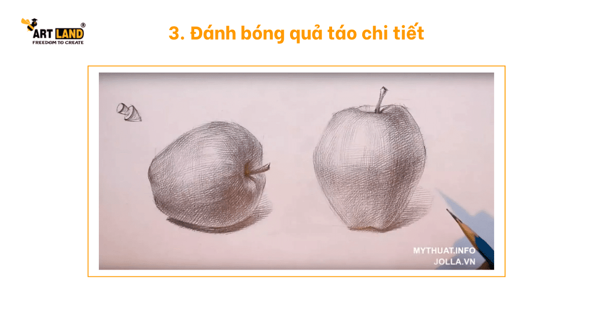 4 Bước Hướng Dẫn Vẽ Tĩnh Vật Trái Táo