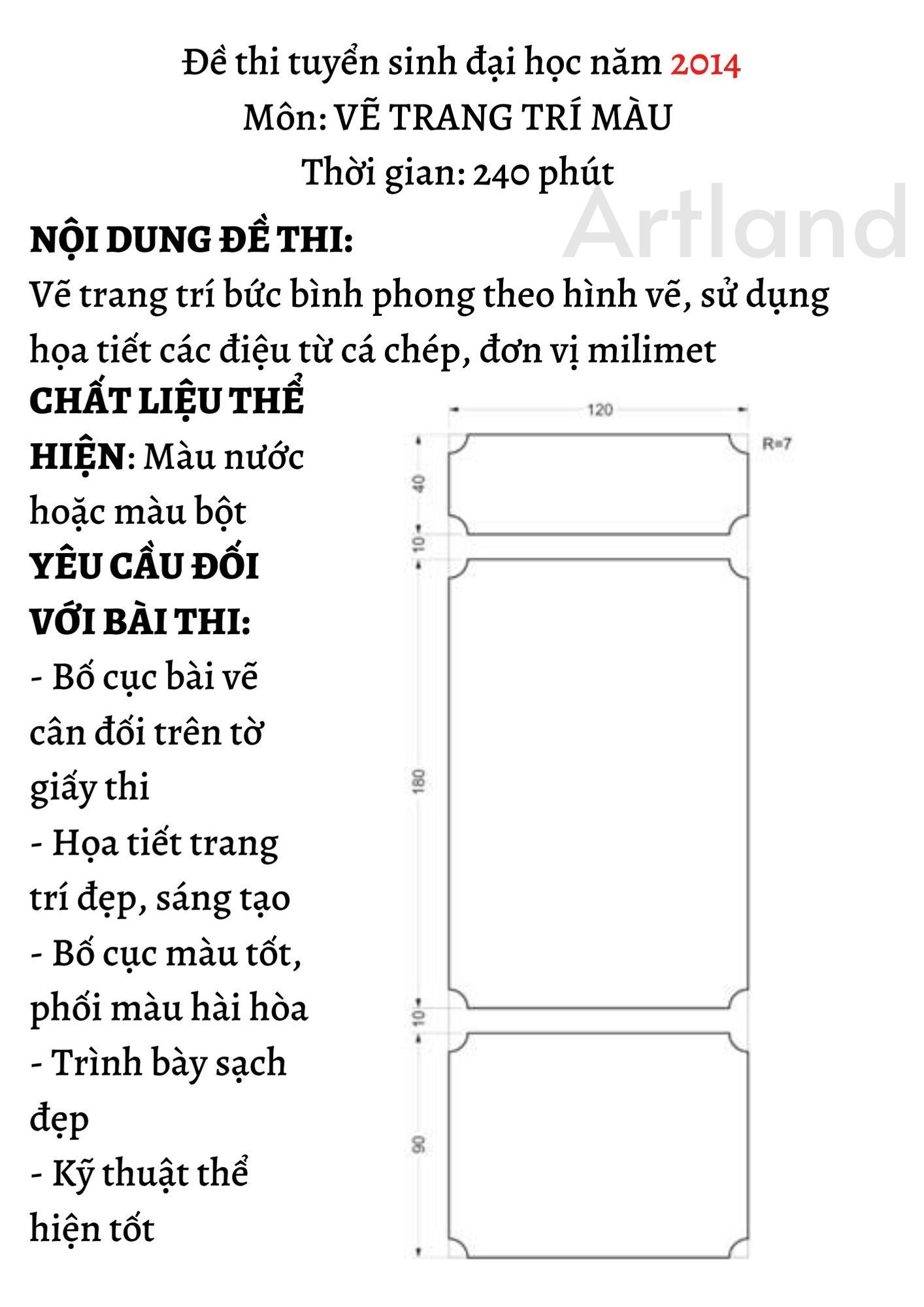 Đề thi khối H năm 2014