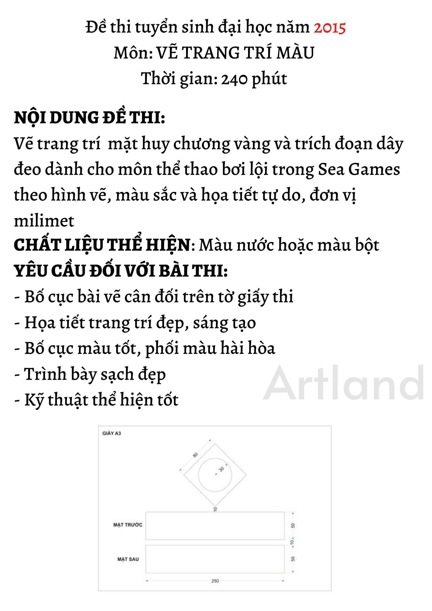 Đề thi khối H năm 2015