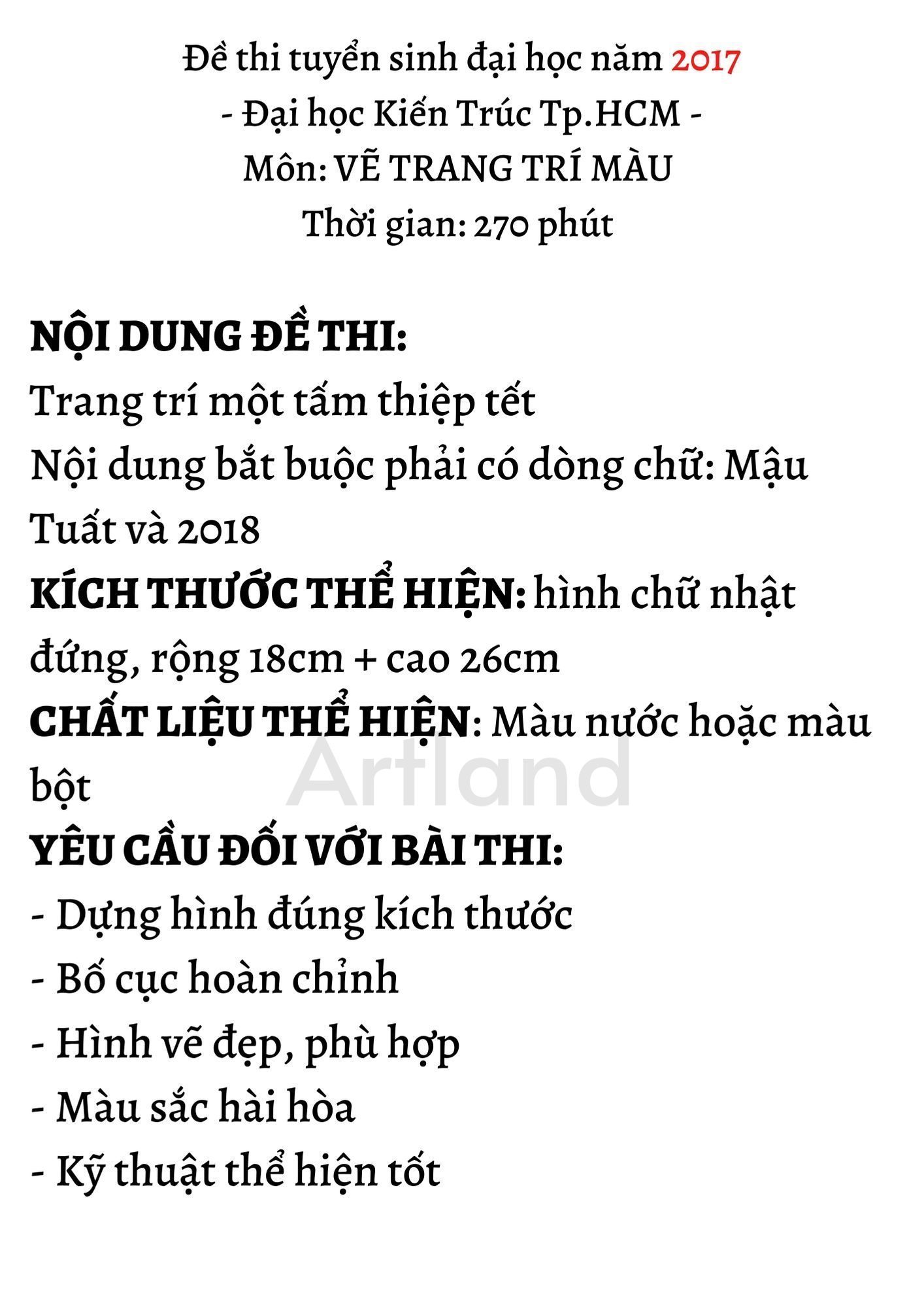 Đề Thi Đại học Kiến Trúc 2017