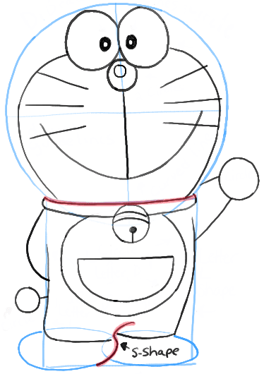 cách vẽ doraemon