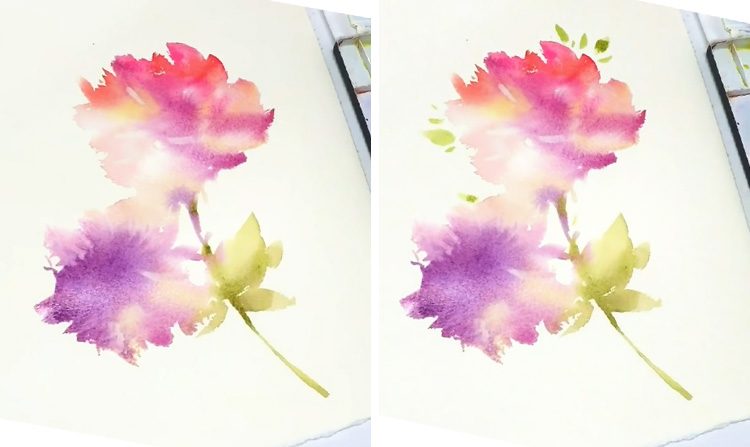 Cách vẽ màu nước loang