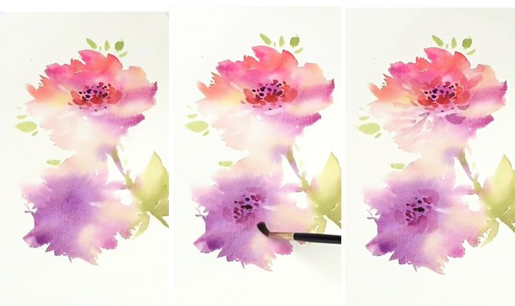 Cách vẽ màu nước loang