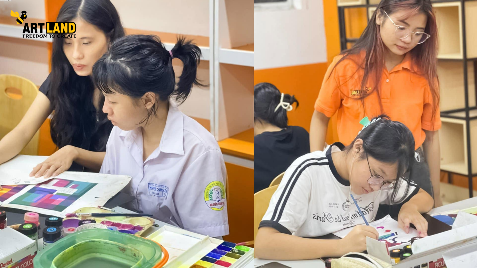 khóa luyện thi trang trí màu tại Art Land
