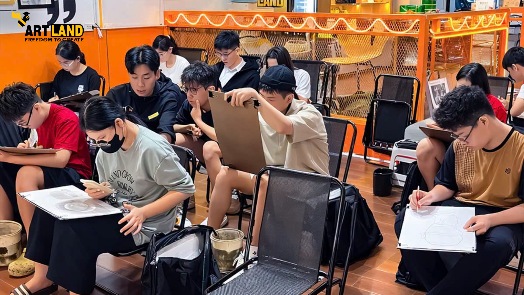 Khóa luyện thi vẽ cơ bản tại Art Land cho người mới bắt đầu